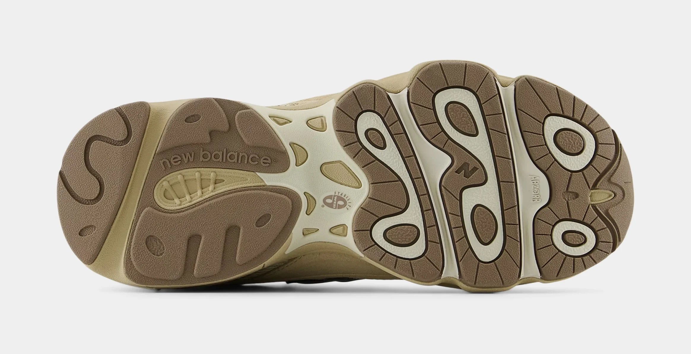 1000 Grade School Running Shoes (Beige/White)